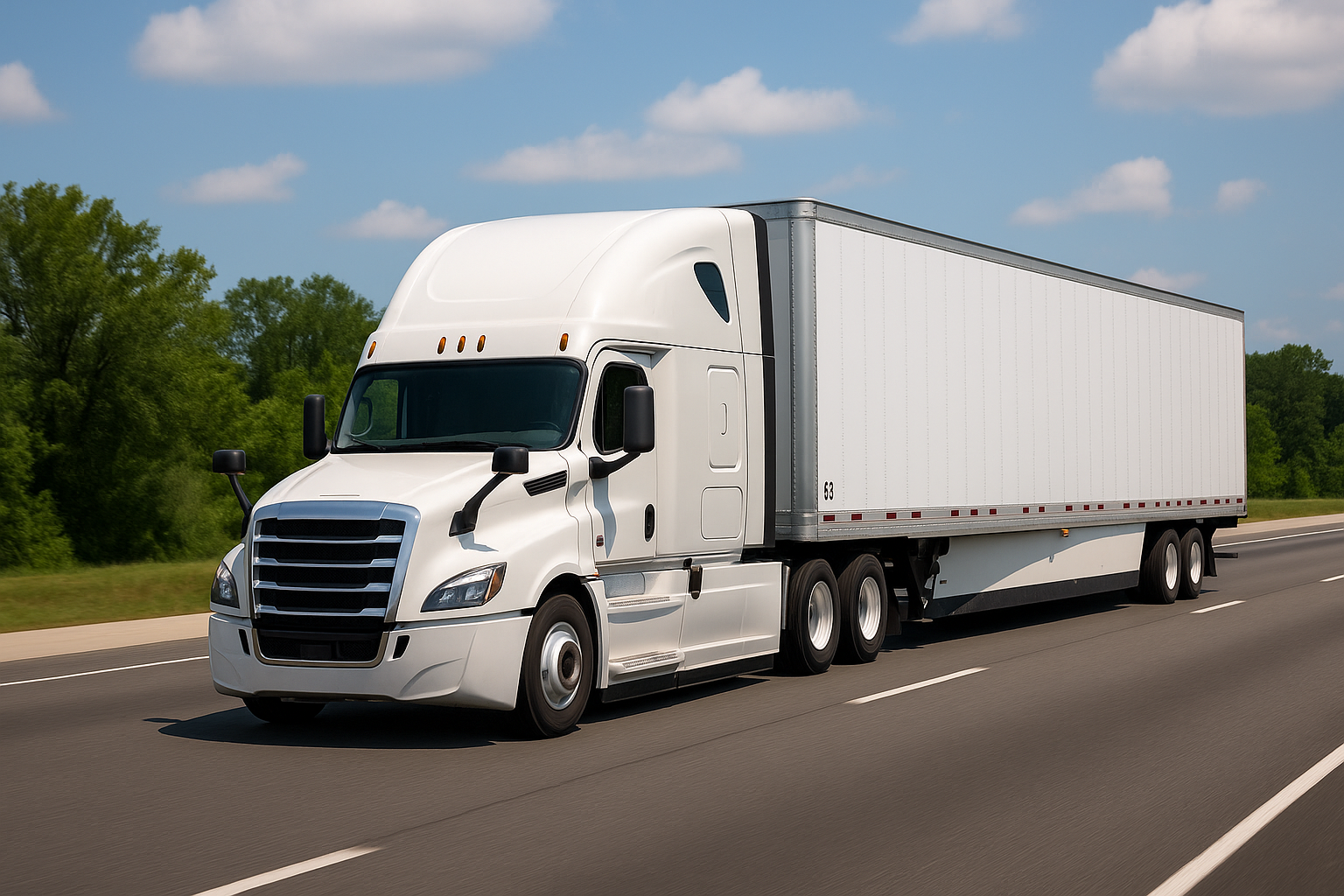 Trucks at dock doors